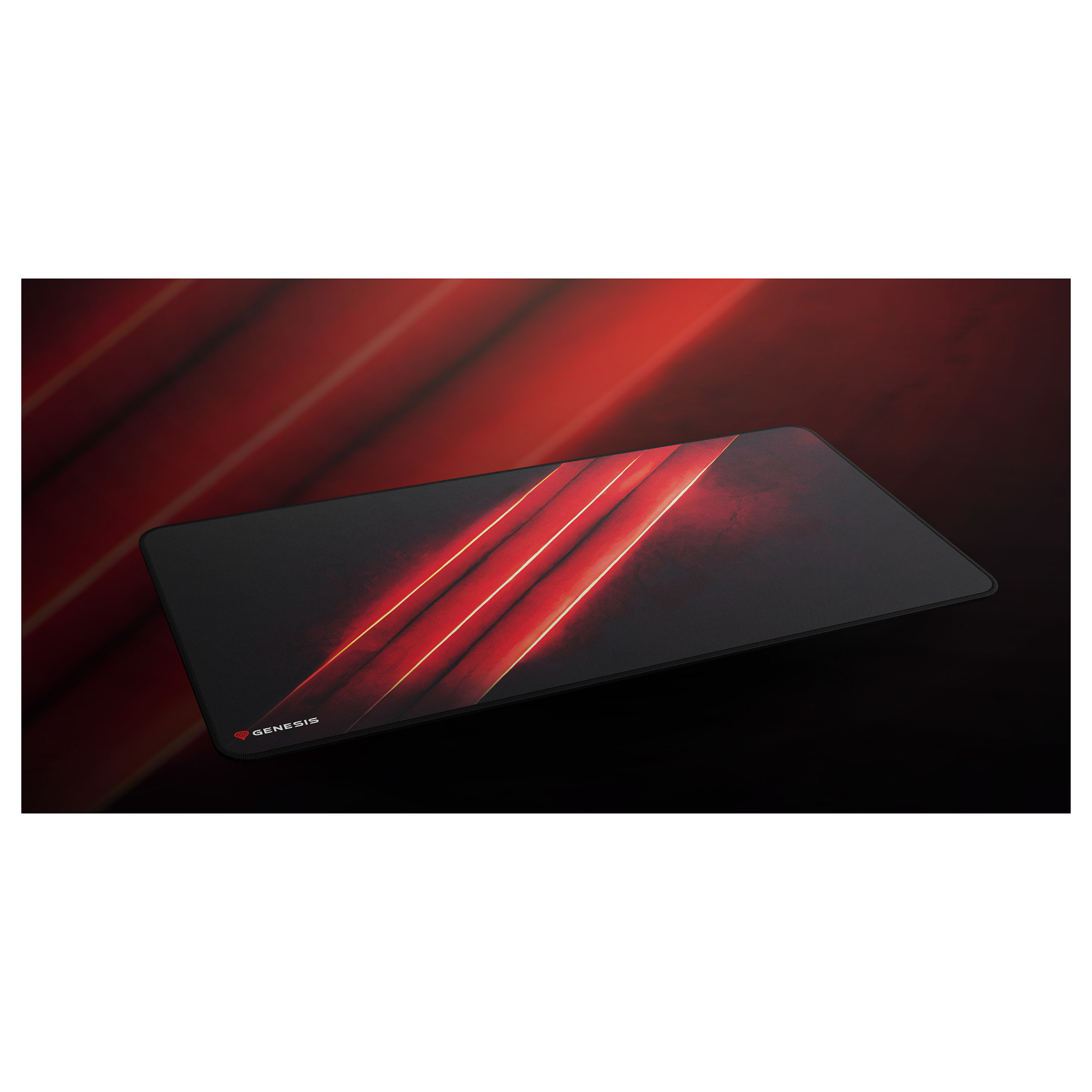 Mauspad Genesis CARBON 500 FLASH XXL 900x450 x2.5 mm - Zezë / Kuqe - Figura 2