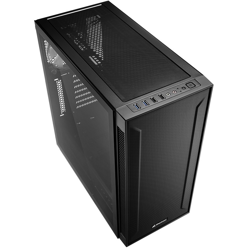 Kasë Sharkoon TG6M RGB ATX 1xGlas – Zezë - Figura 3