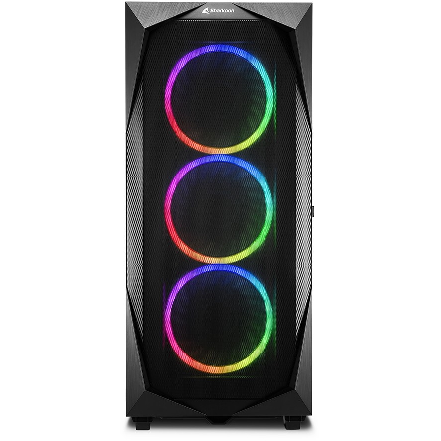 Kasë Sharkoon REV300 ATX/E-ATX 2xGlas – Zezë - Figura 2