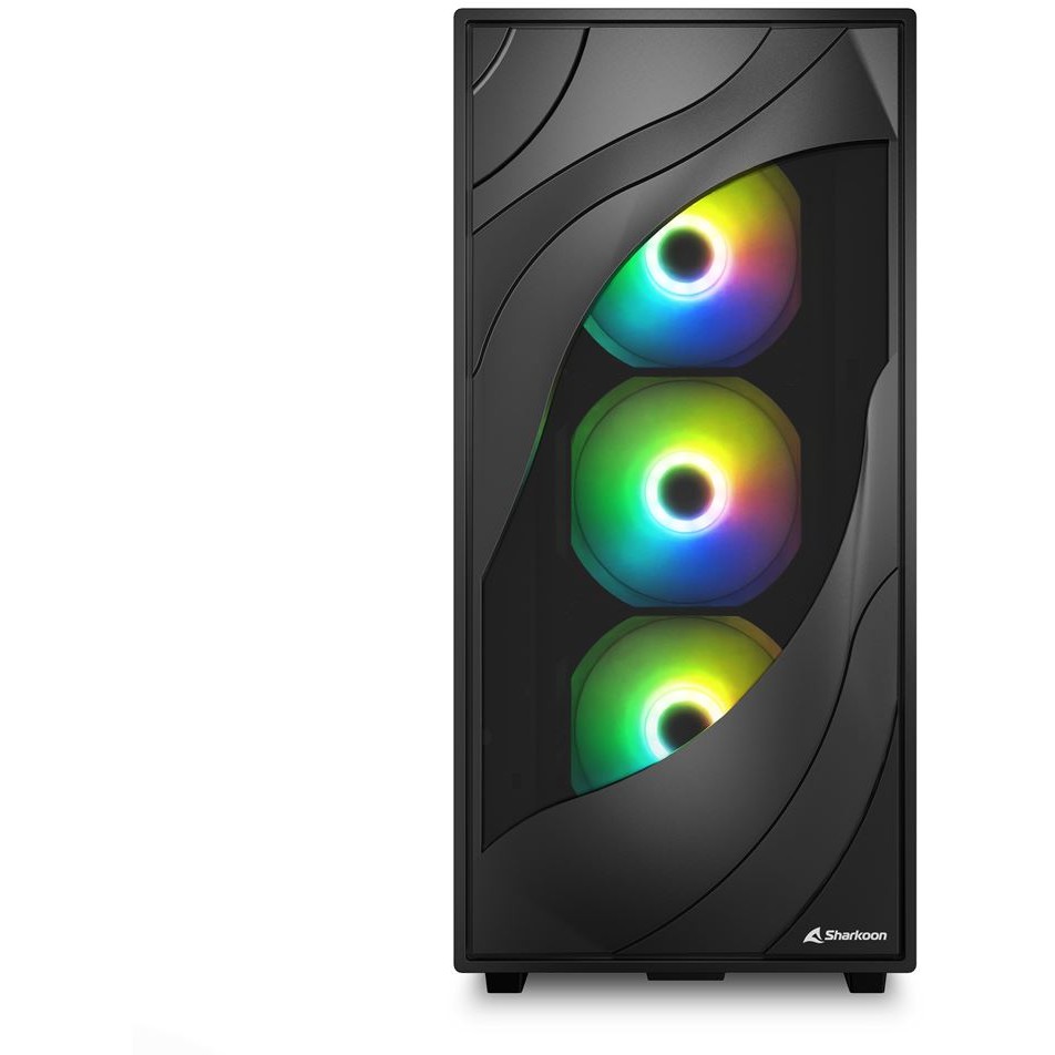 Kasë Sharkoon Rebel C80G RGB ATX 1xGlas – Zezë - Figura 2