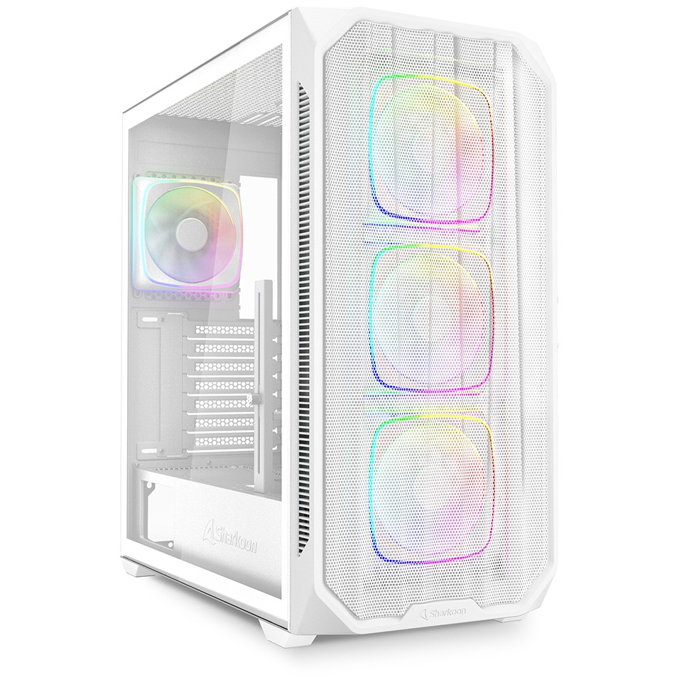 Kasë Sharkoon AK5M RGB ATX 1xMetal - Bardhë