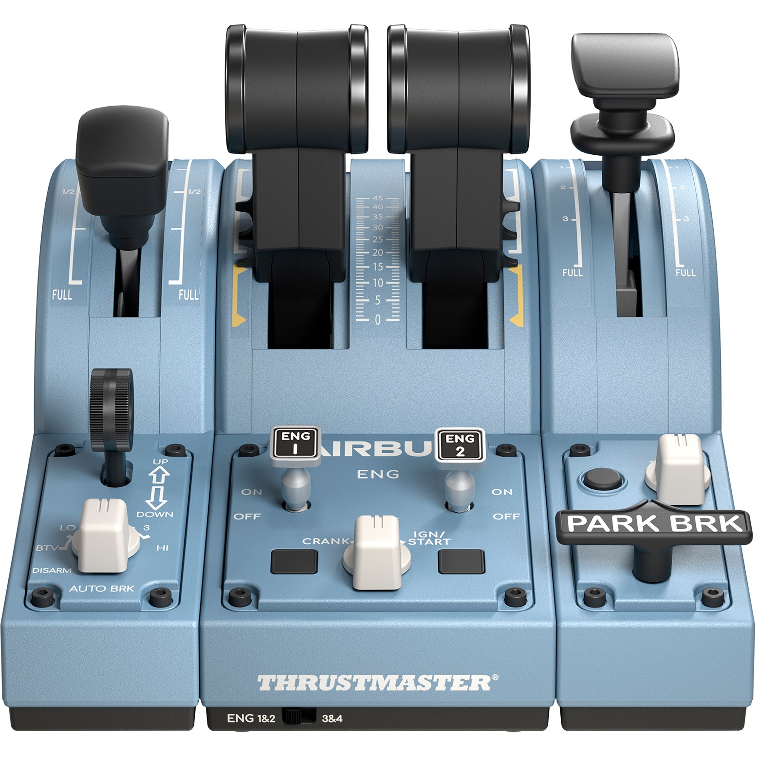 Kontroller Thrustmaster TCA Quadrant Airbus Edition Add-On / Flaps & Brakes Module for PC - Blu e hapur - Figura 3