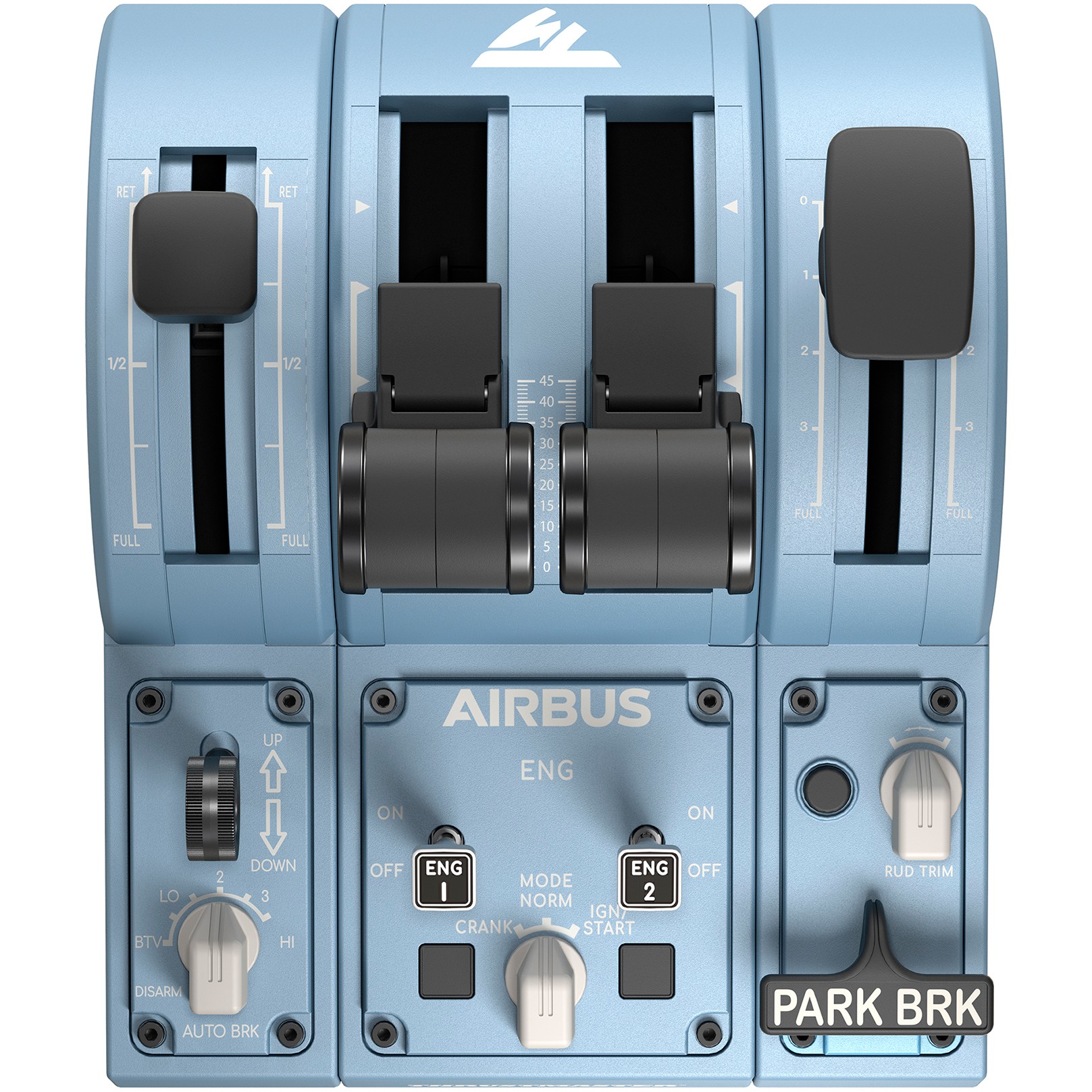Kontroller Thrustmaster TCA Quadrant Airbus Edition Add-On / Flaps & Brakes Module for PC - Blu e hapur - Figura 5