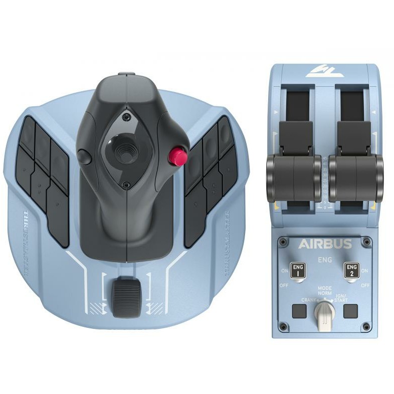 Kontroller,Timon & Pedale Thrustmaster TCA Officer Pack Airbus Edition / Sidestick & Throttle Quadrant for PC - Blu e hapur - Figura 2