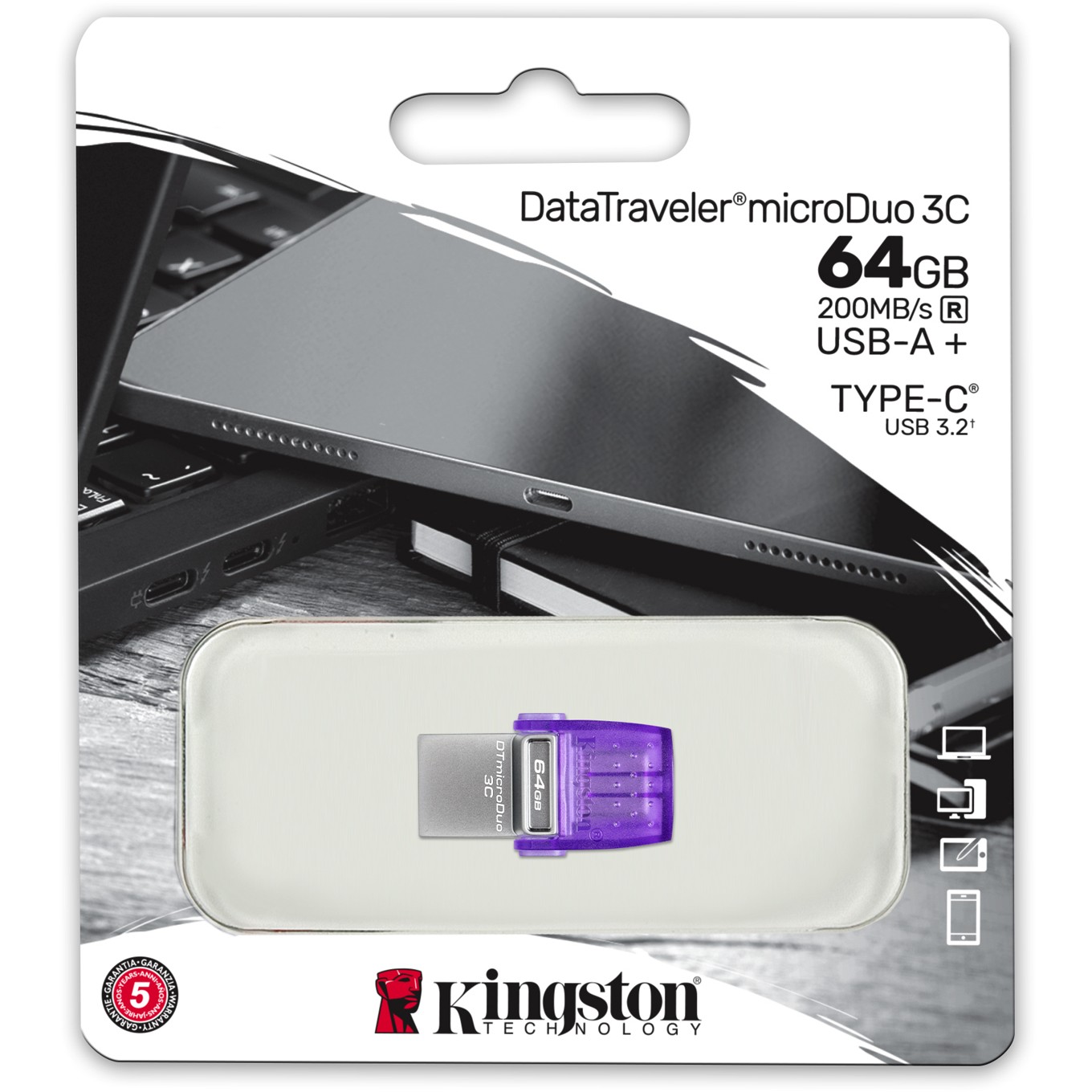 USB Flash Drive STICK 64GB Kingston DataTraveler microDuo 3C - Vjollcë - Figura 5