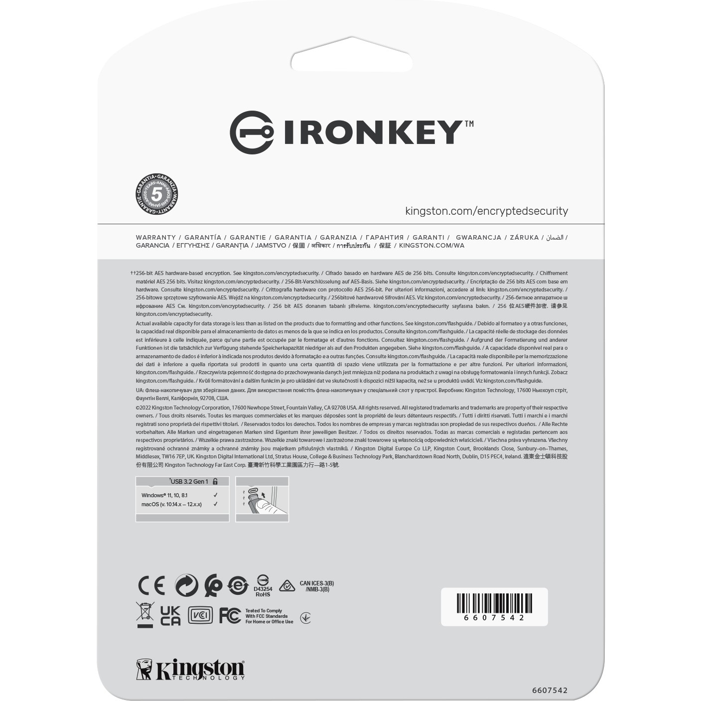 USB Flash Drive STICK 512GB Kingston IronKey Vault Privacy 50 - Blu - Figura 4