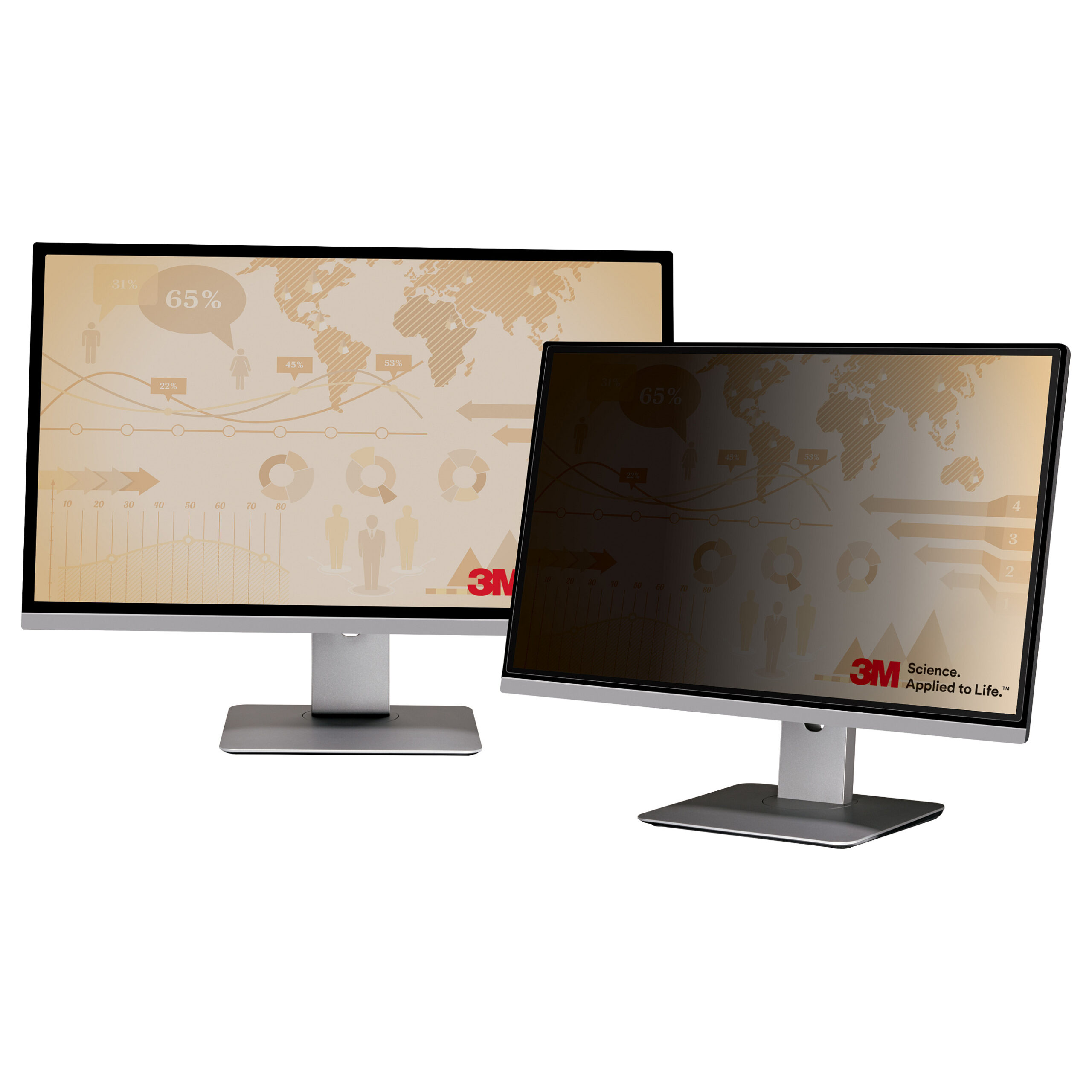 Xham/film mbrojtës 3M PF270W1B Privacy Screen Standard Desktop 27.0" 16:10 - Figura 4