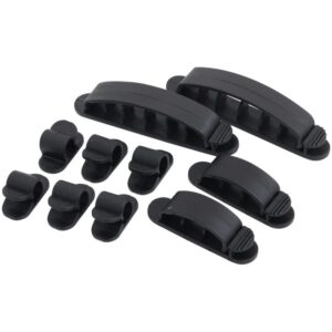 Kabllo për Rrjet Cable Holder Set ABS / 10 Copë / Vetëngjitës – Zezë