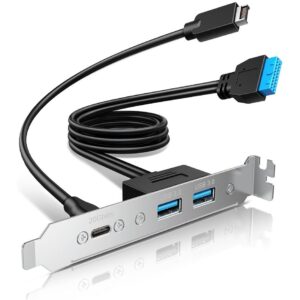 GRAUGEAR Multi PCI Bracket / 1x USB‑C + 2x USB‑A