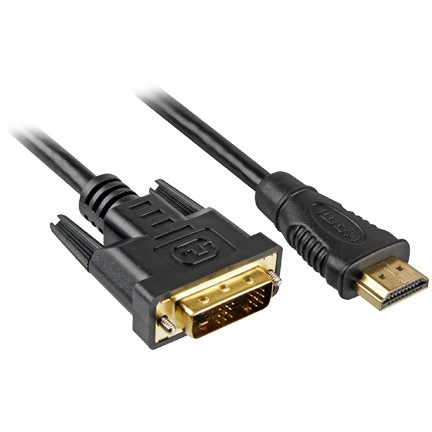 Kabllo HDMI Sharkoon → DVI‑D (24+1) 3 m - Zezë