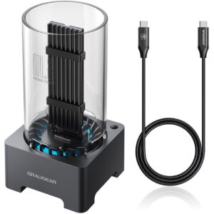 Docking Station GRAUGEAR USB 4.0 /M.2 NVMe Gen4x4/ Kutizë SSD - Zezë