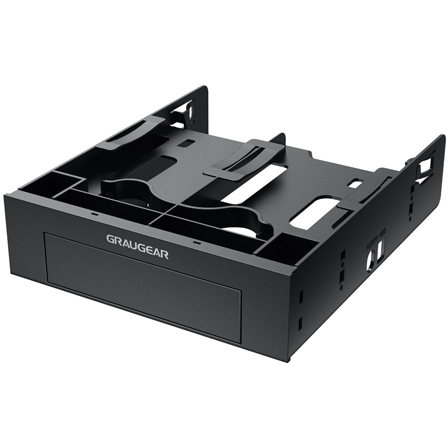 Këllëf për Disqe GRAUGEAR Mounting Frame / 2x 2.5" & 3.5" HDD/SSD / for 5.25" Bay