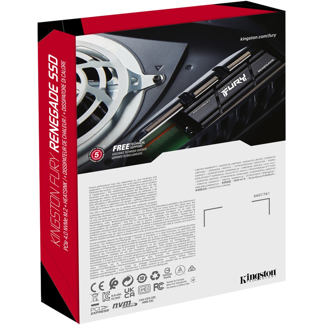 SSD e Brendshme M.2 KINGSTON 2TB Renegade PCIe 4.0 NVMe SSD w/ Heatsink - Figura 5