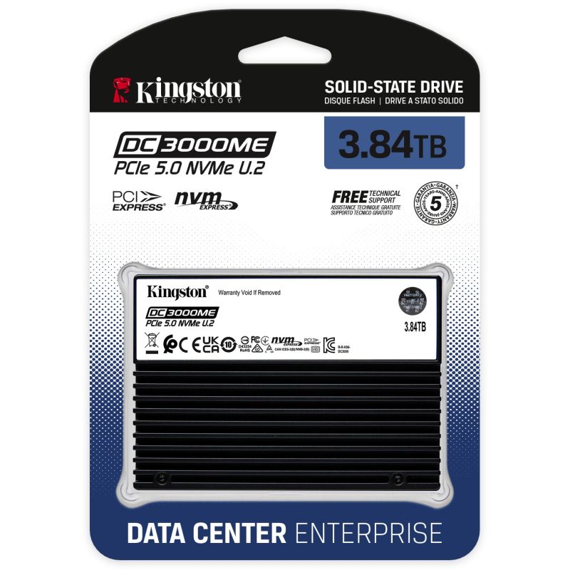 SSD e Brendshme KINGSTON 3.84TB DC3000ME U.2 PCIe 5.0 NVMe - Figura 2