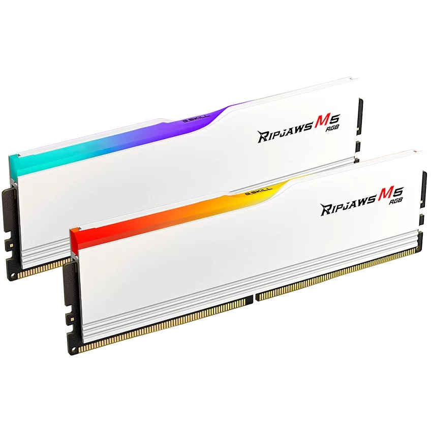 RAM Memorie DDR5 G.Skill Ripjaws M5 RGB 32GB (2x16GB) 6400MHz CL32 Dual Channel Kit / RM5RW (Intel XMP, White) - Figura 4