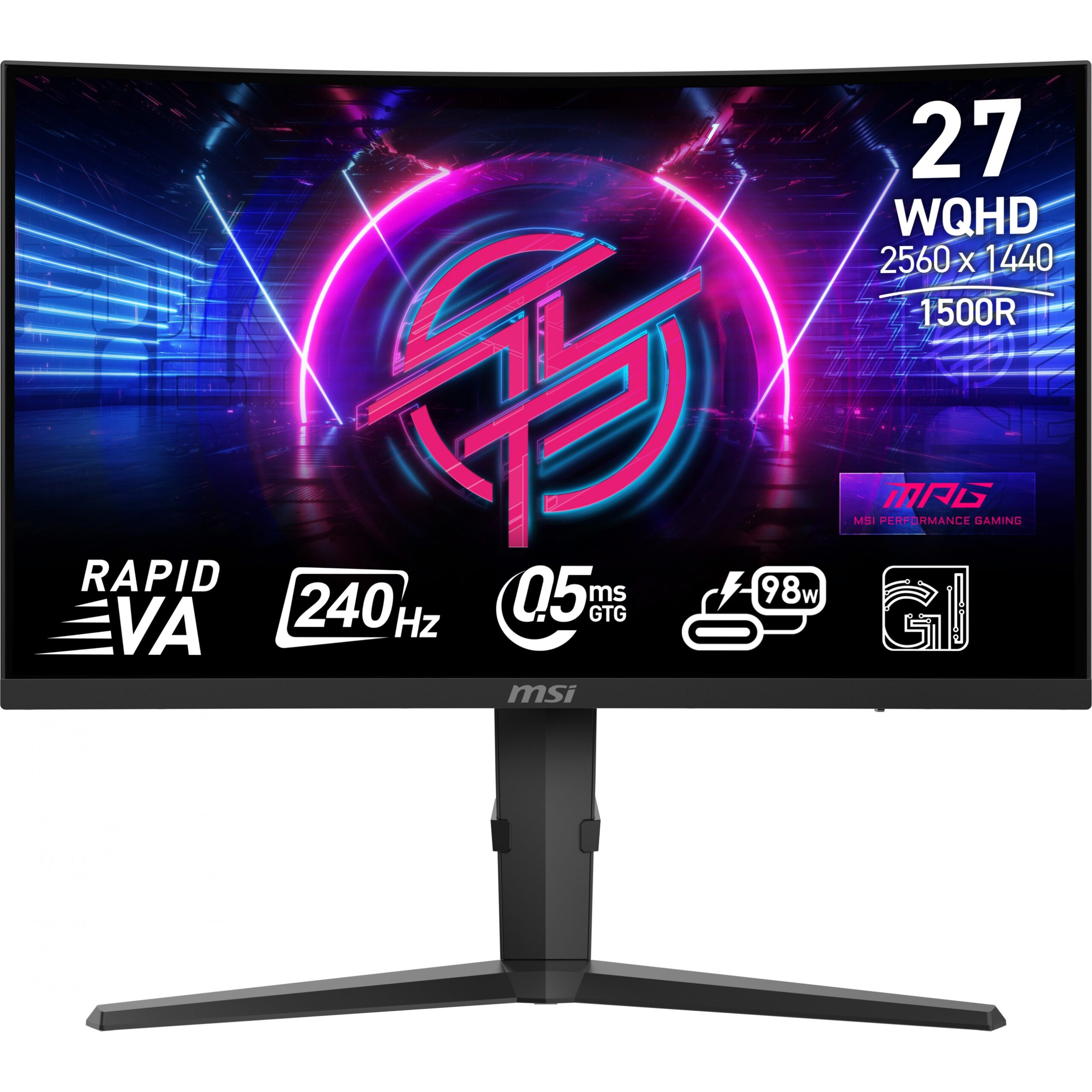 Monitor Gaming MSI MPG 275CQRXFDE / 27" / WQHD Rapid VA / 240 Hz / 0.5 ms / HDMI+DP / Zezë - Figura 2