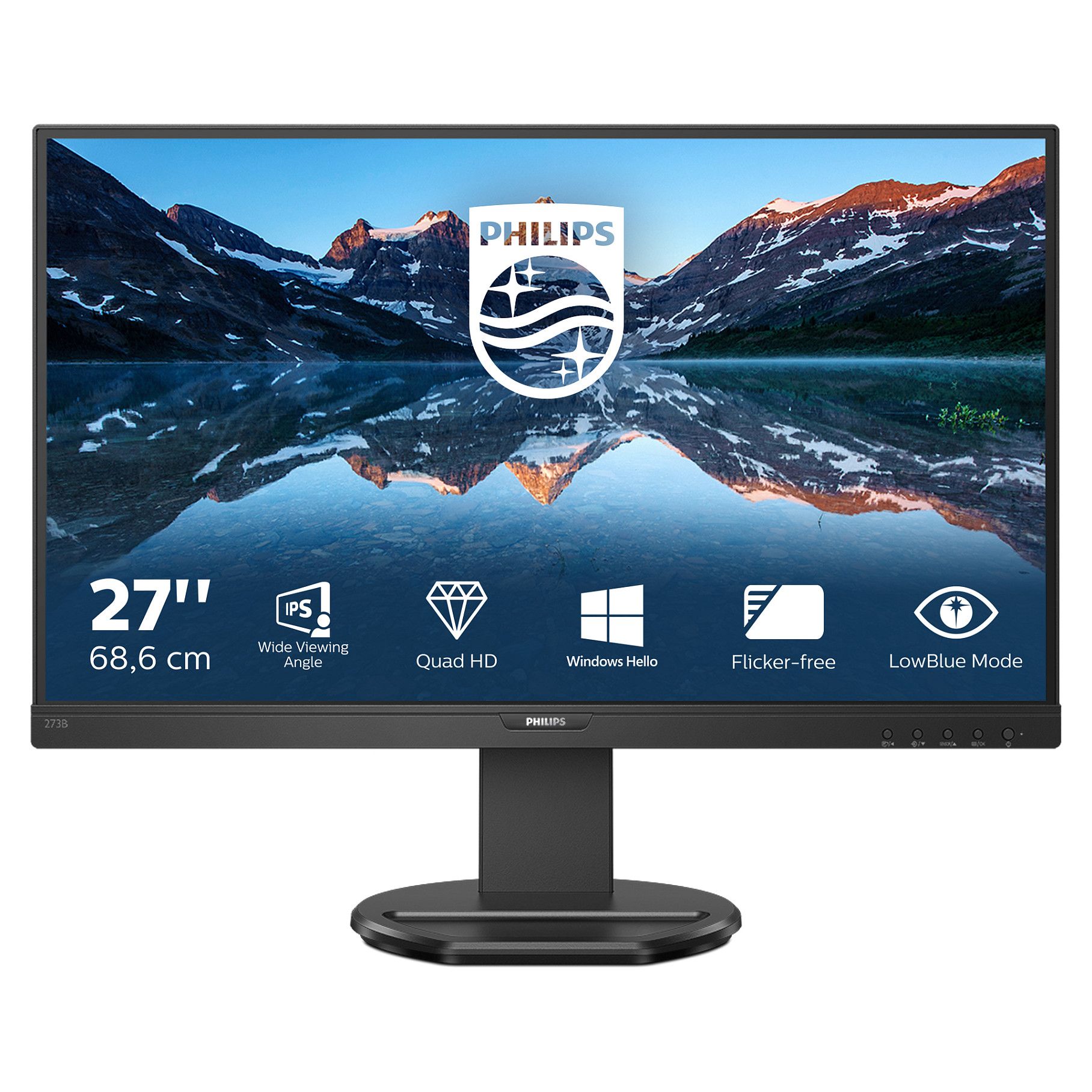 Monitor Philips 276B9 / 27"/ Quad HD IPS AG / 75Hz / 4ms / HDMI+USB+DP+HDCP - Zezë