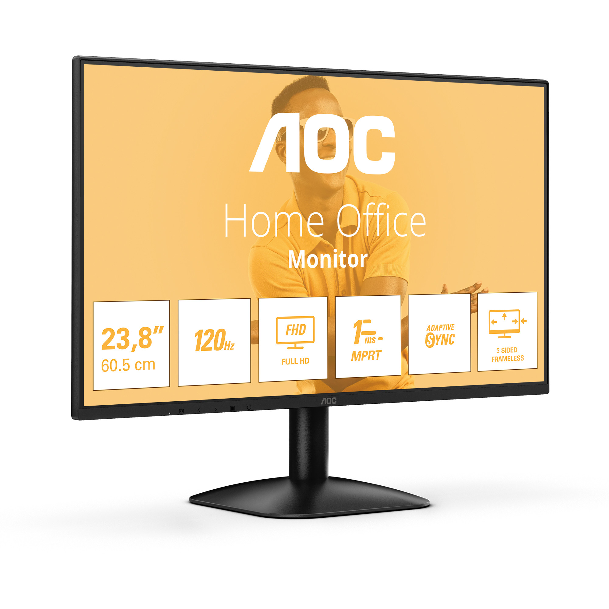 Monitor Gaming AOC 24B31H / 23.8" / Full HD IPS / 120 Hz / 1 ms / HDMI+D-Sub / Zezë - Figura 2
