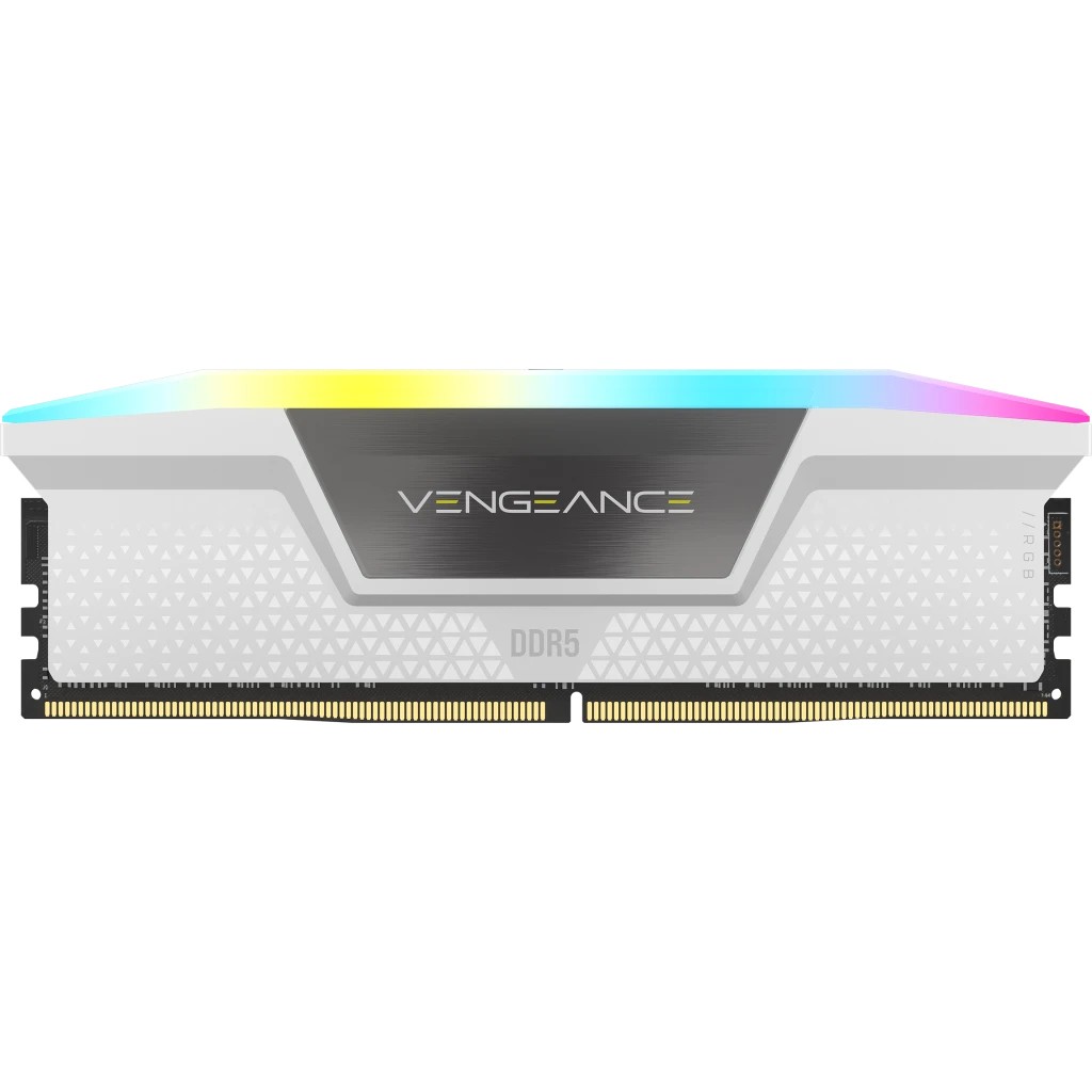 RAM Memorie DDR5 CORSAIR DIMM Kit 64 GB / 6000 MT/s – CL30 – VENGEANCE RGB / Bardhë - Figura 4