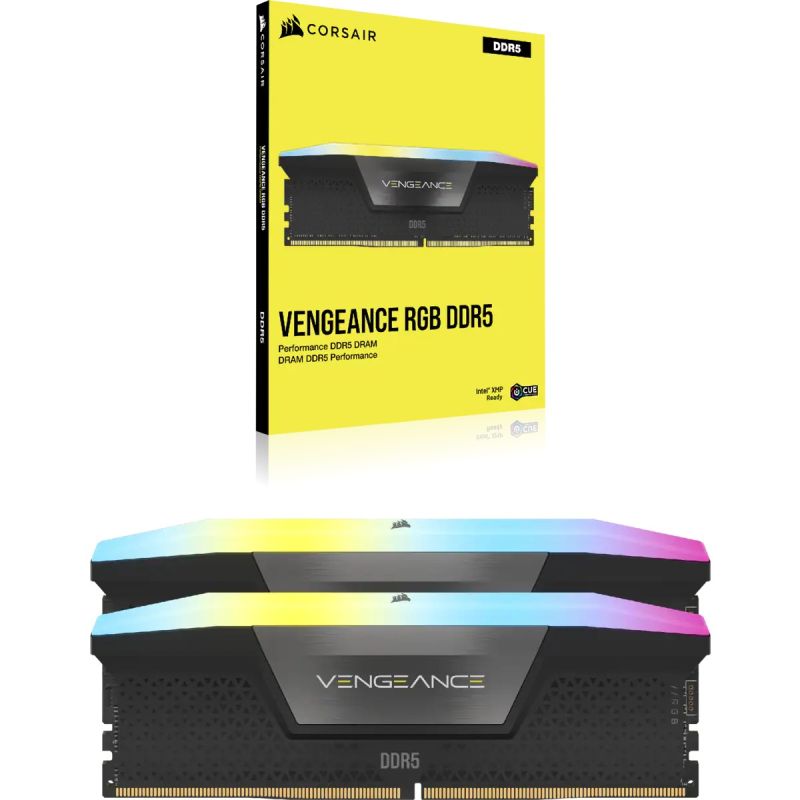 RAM Memorie DDR5 CORSAIR DIMM Kit 32 GB /6400 MT/s – CL32 – VENGEANCE RGB / Zezë - Figura 4