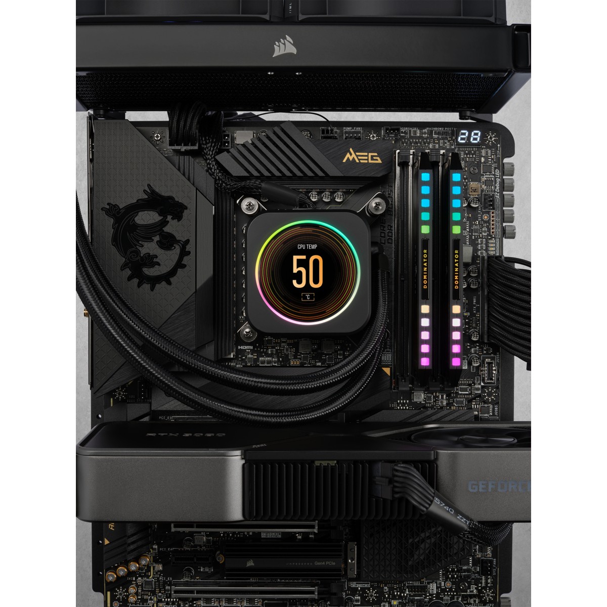 RAM Memorie DDR5 CORSAIR DIMM Kit 64 GB / 6600 MT/s – CL32 – DOMINATOR PLATINUM RGB – INTEL XMP / Zezë - Figura 3