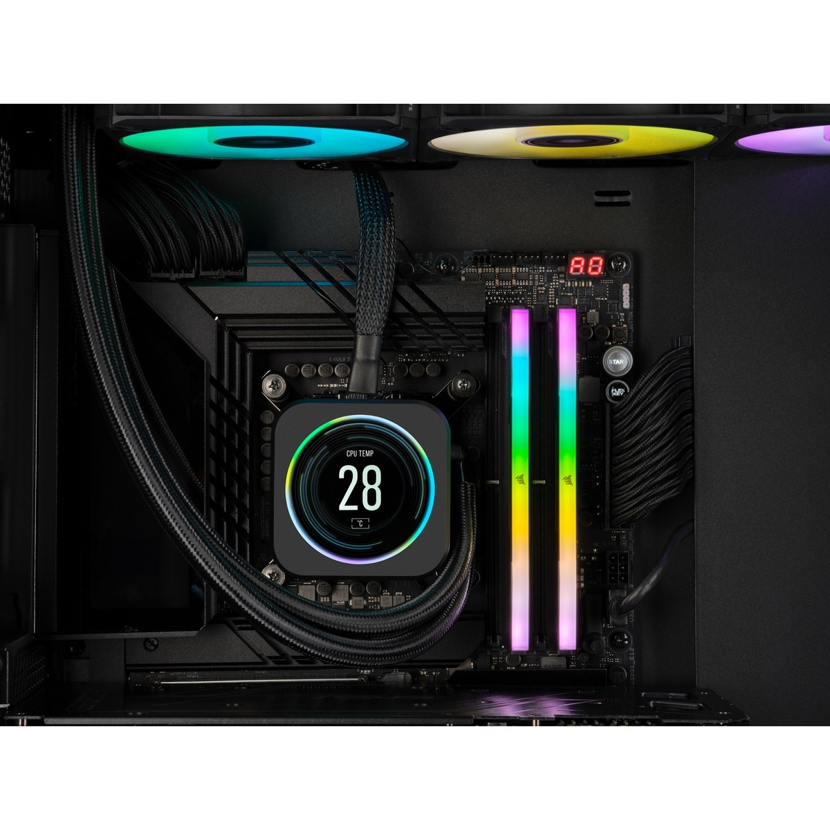 RAM Memorie DDR5 CORSAIR DIMM Kit 32 GB/ 6200 MT/s – CL36 – VENGEANCE RGB / Zezë - Figura 2