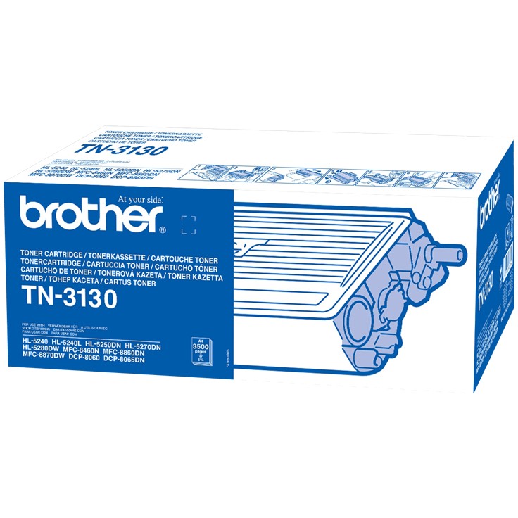 Toner Original Brother TN-3130 / 3500 faqe - Zezë - Figura 2