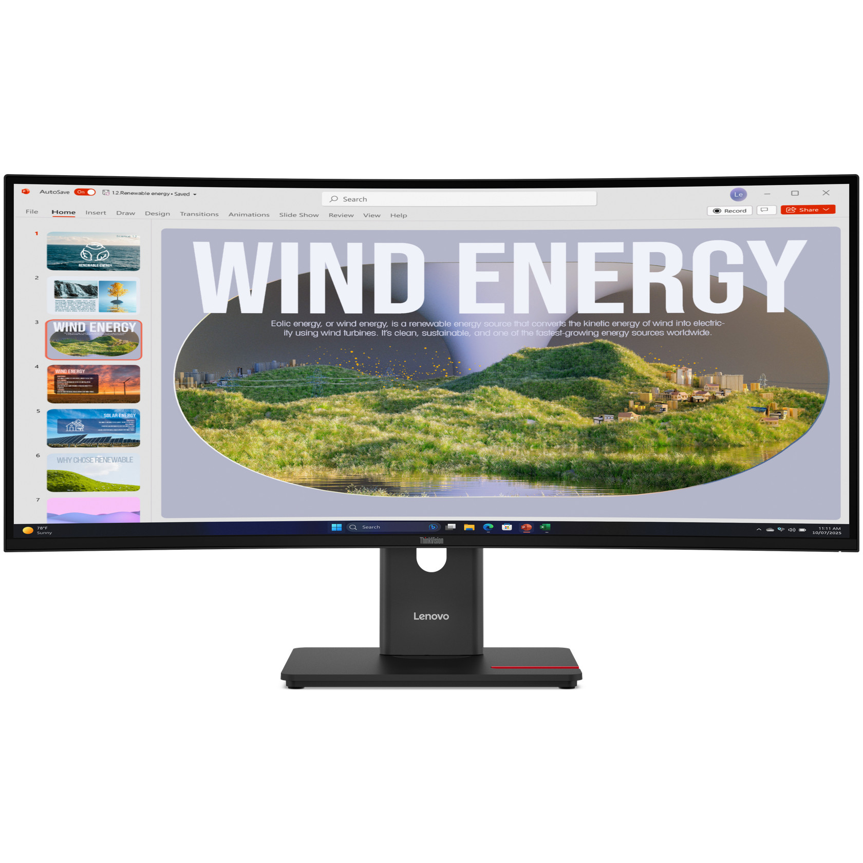 Monitor LENOVO ThinkVision T34WD‑40 / 34"/ UltraWide Quad HD VA / Curved / LED / 120Hz / 6ms / DisplayPort + HDMI + USB – Zezë