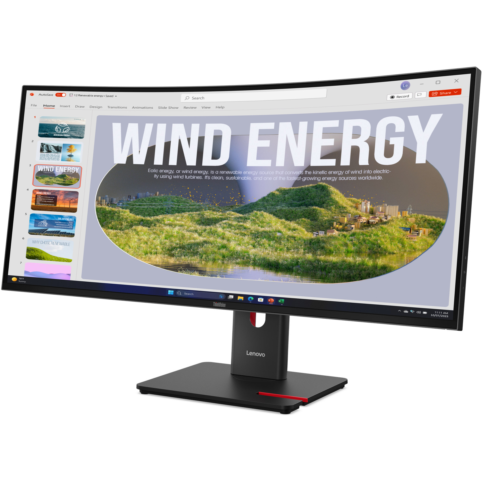 Monitor LENOVO ThinkVision T34WD‑40 / 34"/ UltraWide Quad HD VA / Curved / LED / 120Hz / 6ms / DisplayPort + HDMI + USB – Zezë - Figura 2