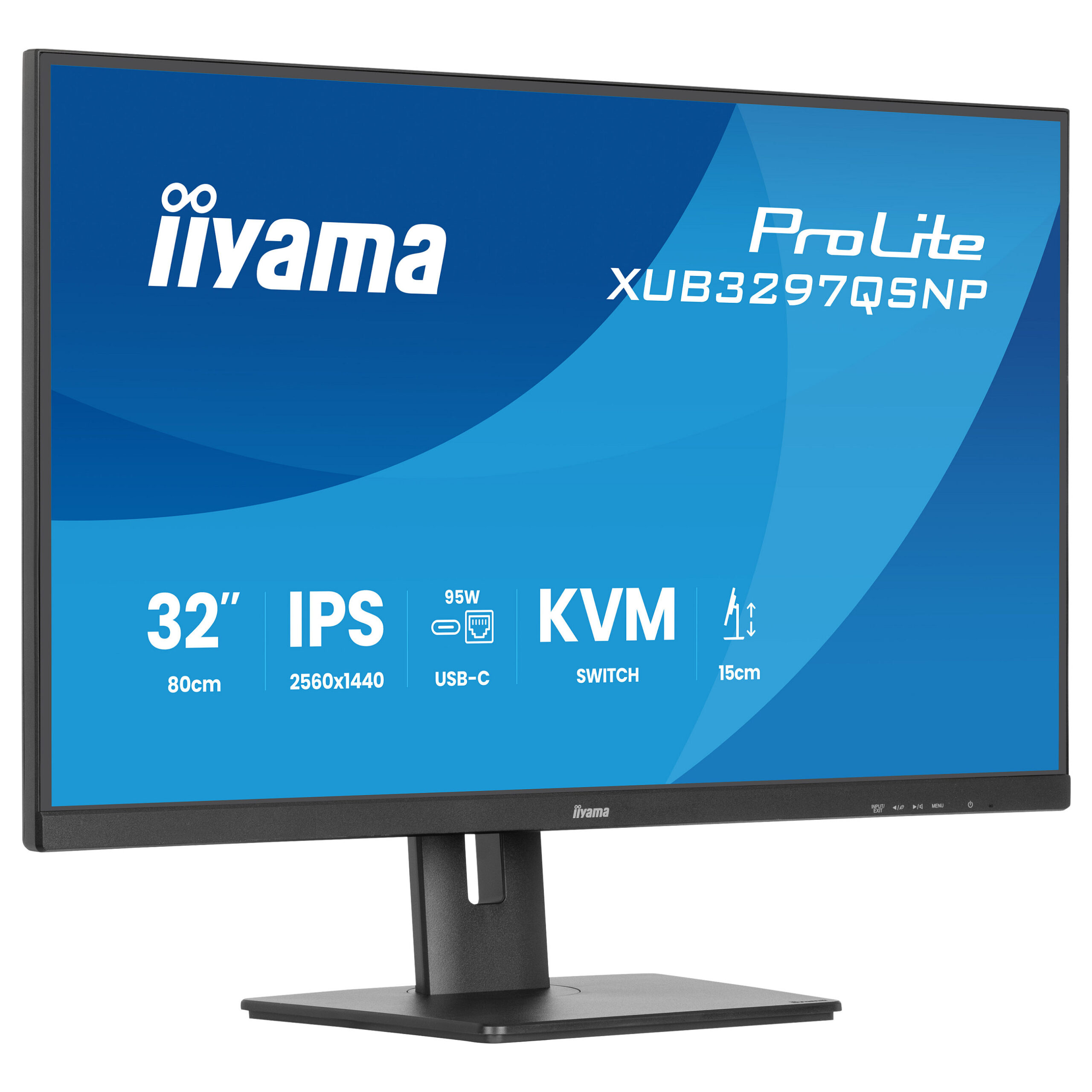 Monitor iiyama XUB3297QSNP-B1 / 32"/ Quad HD IPS / LED / 100Hz / 1ms / USB-C + USB-A + HDMI + DisplayPort - Zezë - Figura 4