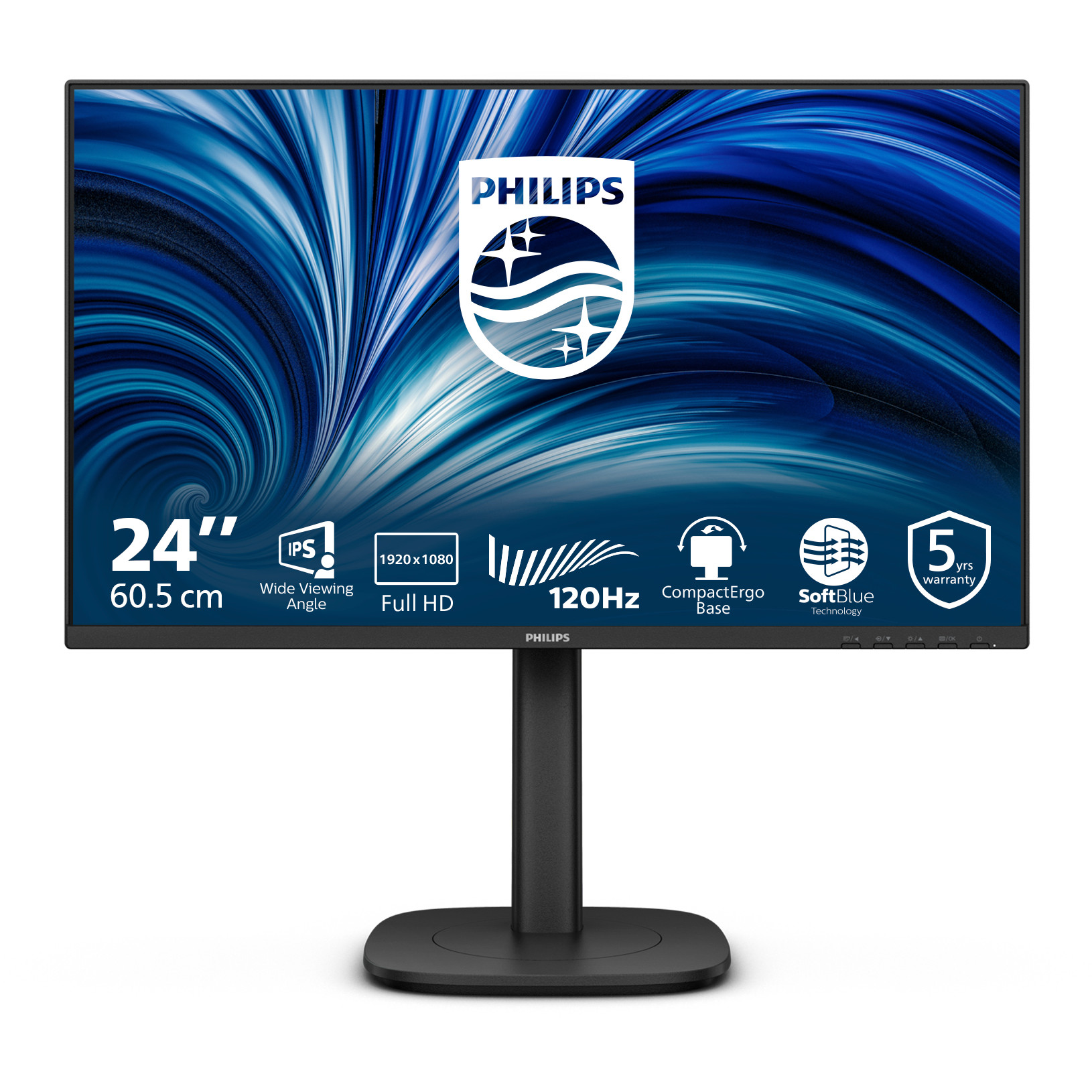 Monitor Philips 3000 Series / 23.8"/ Full HD IPS / LCD / 120Hz / 4ms / USB + HDMI + VGA + DisplayPort - Zezë