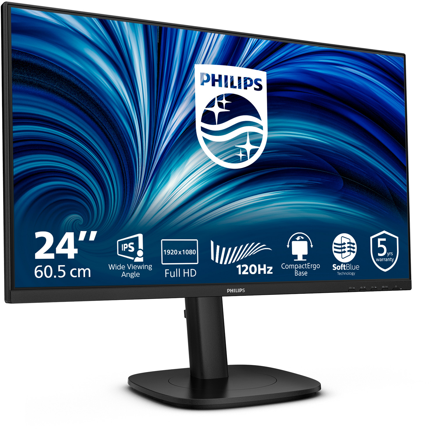 Monitor Philips 3000 Series / 23.8"/ Full HD IPS / LCD / 120Hz / 4ms / USB + HDMI + VGA + DisplayPort - Zezë - Figura 2