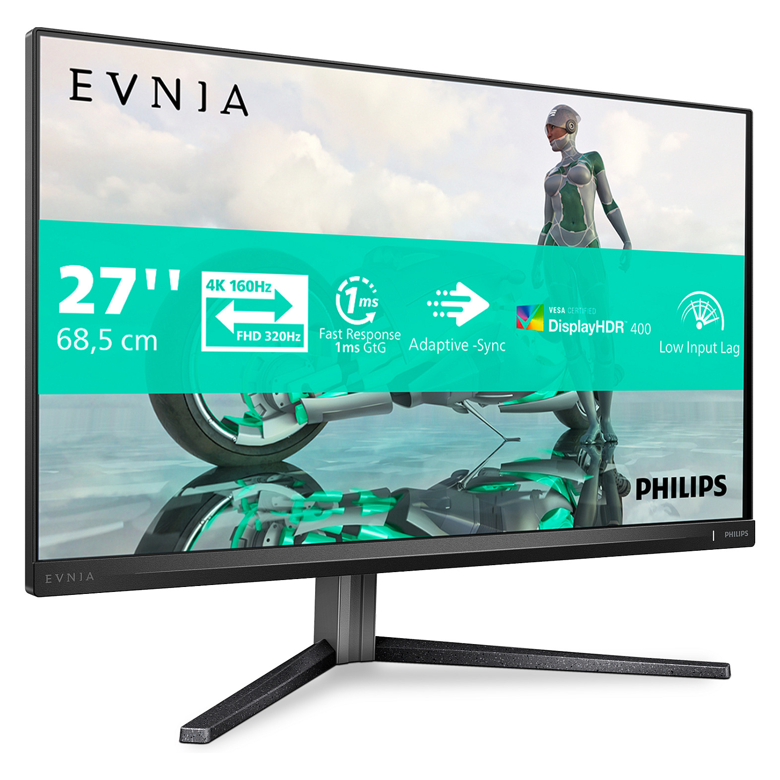 Monitor Gaming Philips Evnia 27M2N3800A/00 / 27"/ 4K Ultra HD IPS / W-LED / 320Hz / 1ms / HDMI + DisplayPort + HDCP - Gri - Figura 2