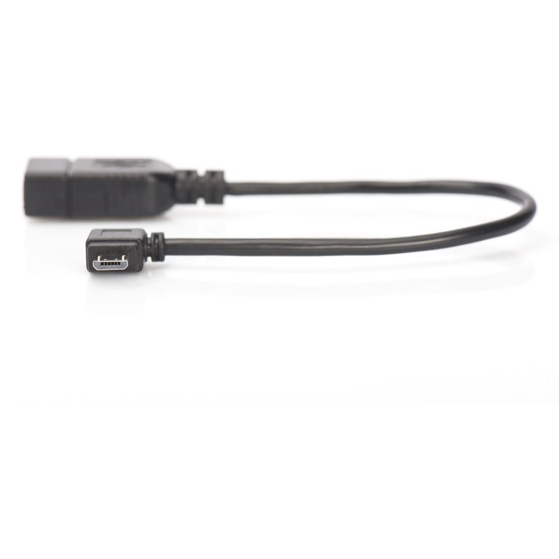 Adapter/Konvertues USB DIGITUS OTG USB Micro‑B në USB‑A Plug/Socket 0.15m - Zezë - Figura 3