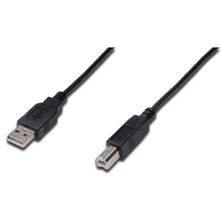 Kabllo USB DIGITUS 2.0 Type‑A në Type‑B Plug/Plug 3.0m - Zezë
