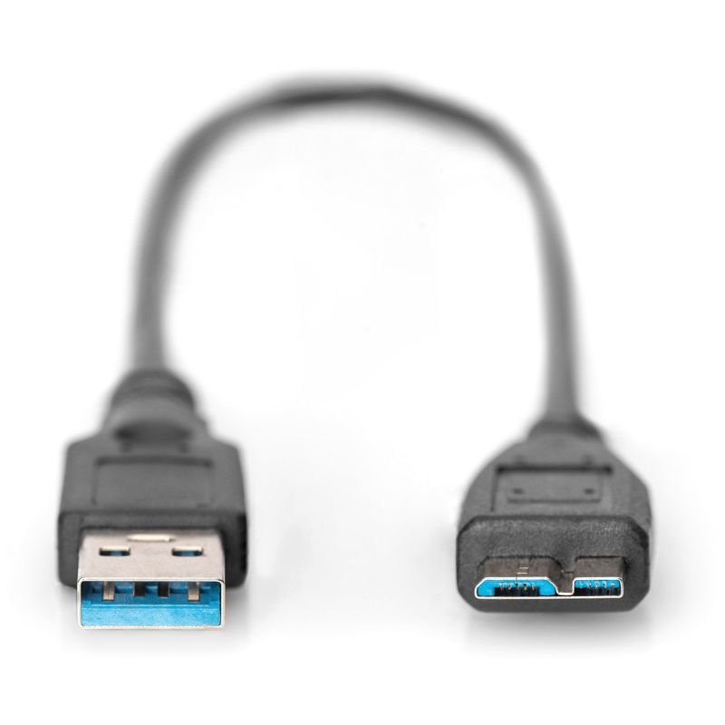 Kabllo USB DIGITUS 3.0 Type‑A në Micro‑B Plug/Plug 0.25m - Zezë - Figura 2