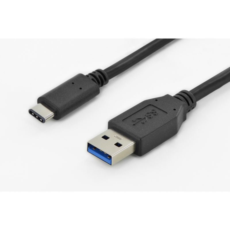 Kabllo USB DIGITUS 3.0 Type‑C në USB‑A Plug/Plug 1.0m - Zezë - Figura 5