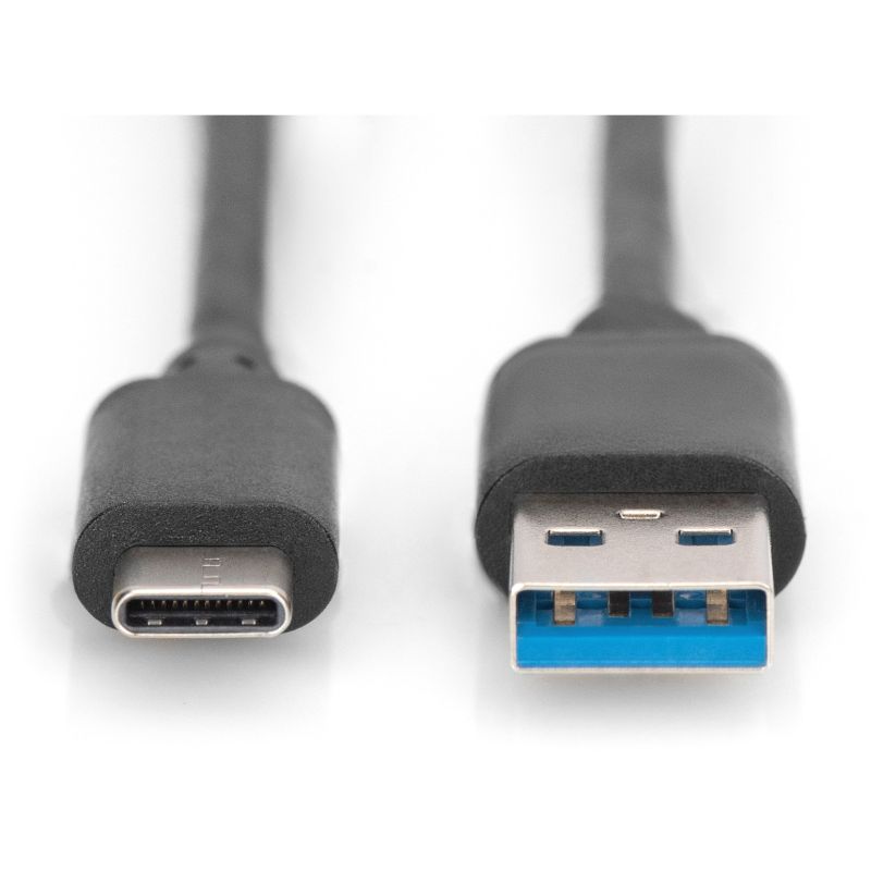 Kabllo USB DIGITUS 3.0 Type‑C në USB‑A Plug/Plug 1.0m - Zezë - Figura 2
