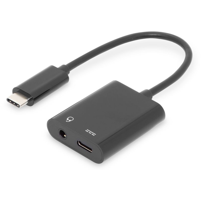 Kabllo USB DIGITUS Kabllo Shpërndarëse USB 3.1 Type‑C në Jack Plug/Socket/Socket 0.2m - Zezë - Figura 4