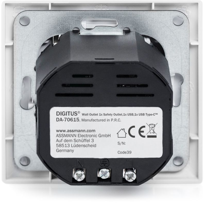 Adapter USB DIGITUS Safety In‑Wall Socket with USB Type‑C / USB‑A - Figura 5