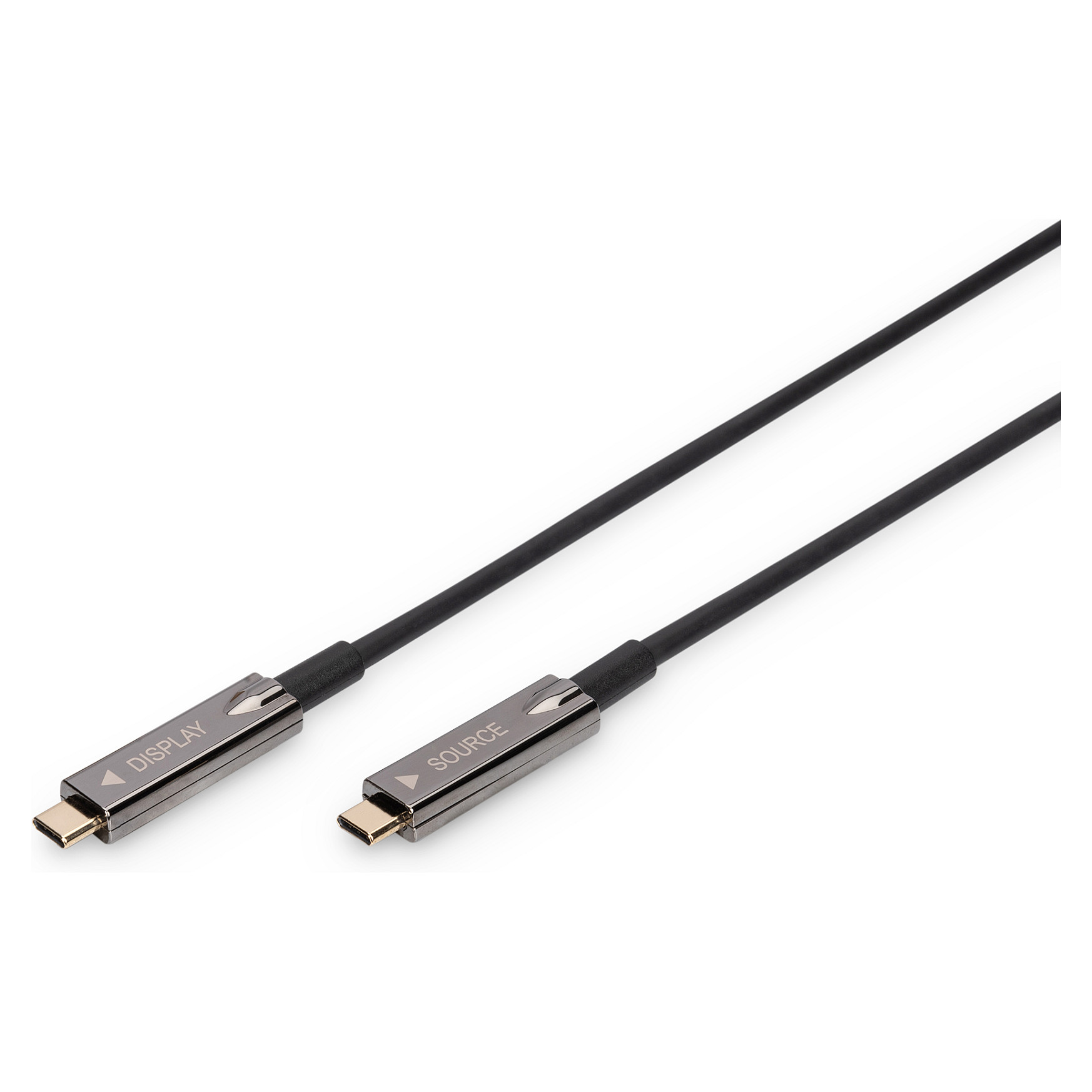 Kabllo USB-C DIGITUS 4K USB 3.1 Type-C AOC AV Connection Cable / 15 m - Zezë