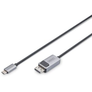 Kabllo USB DIGITUS 3.2 Type‑C në DisplayPort Plug/Plug 1m - Zezë