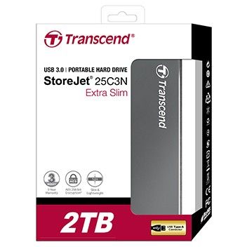 HDD e Jashtme Transcend 6.3cm 2 TB 5400 RPM USB 3.1 StoreJet 25C3N Iron Gri - Figura 2