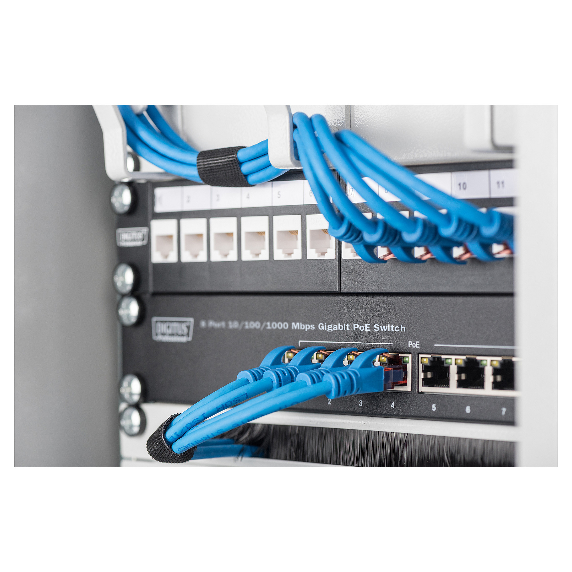 DIGITUS DN-95317 8-Port Gigabit PoE+ Switch 80W Unmanaged 10 Inch Rackmount Network Switch - Figura 3