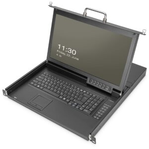Digitus Modular LCD KVM Console / 17″ TFT / 8-Port CAT 5 / Touchpad / German Keyboard