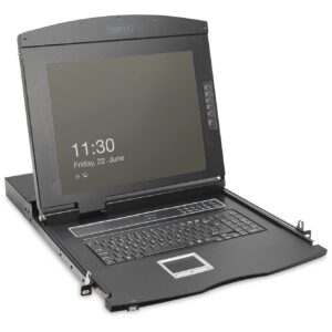 Digitus Modular HD LCD KVM Console / 19″ TFT / 16-Port CAT 5 / Touchpad / US Keyboard