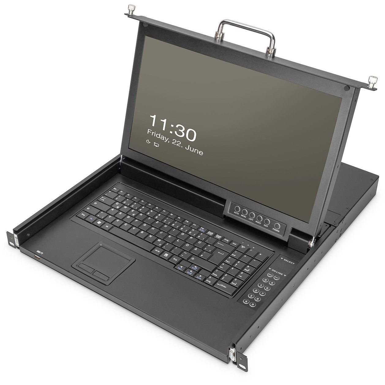 Digitus Modular HD LCD KVM Console / 17″ TFT / 1-Port VGA / Touchpad / US Keyboard