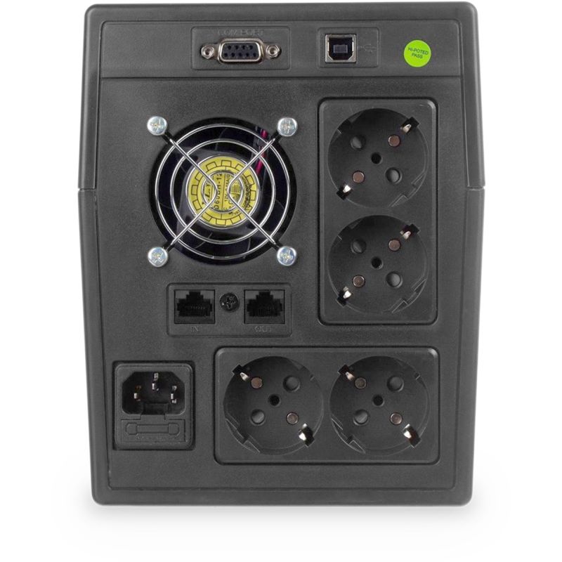 DIGITUS 2000VA 1200W Line-Interactive UPS with AVR, LCD Display, USB/RS-232 Connectivity & 4x IEC Outputs – Reliable Backup Power for Servers, NAS & Office Systems - Figura 3