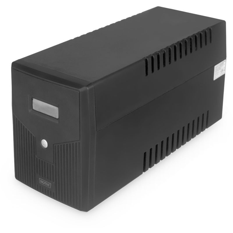 DIGITUS 2000VA 1200W Line-Interactive UPS with AVR, LCD Display, USB/RS-232 Connectivity & 4x IEC Outputs – Reliable Backup Power for Servers, NAS & Office Systems
