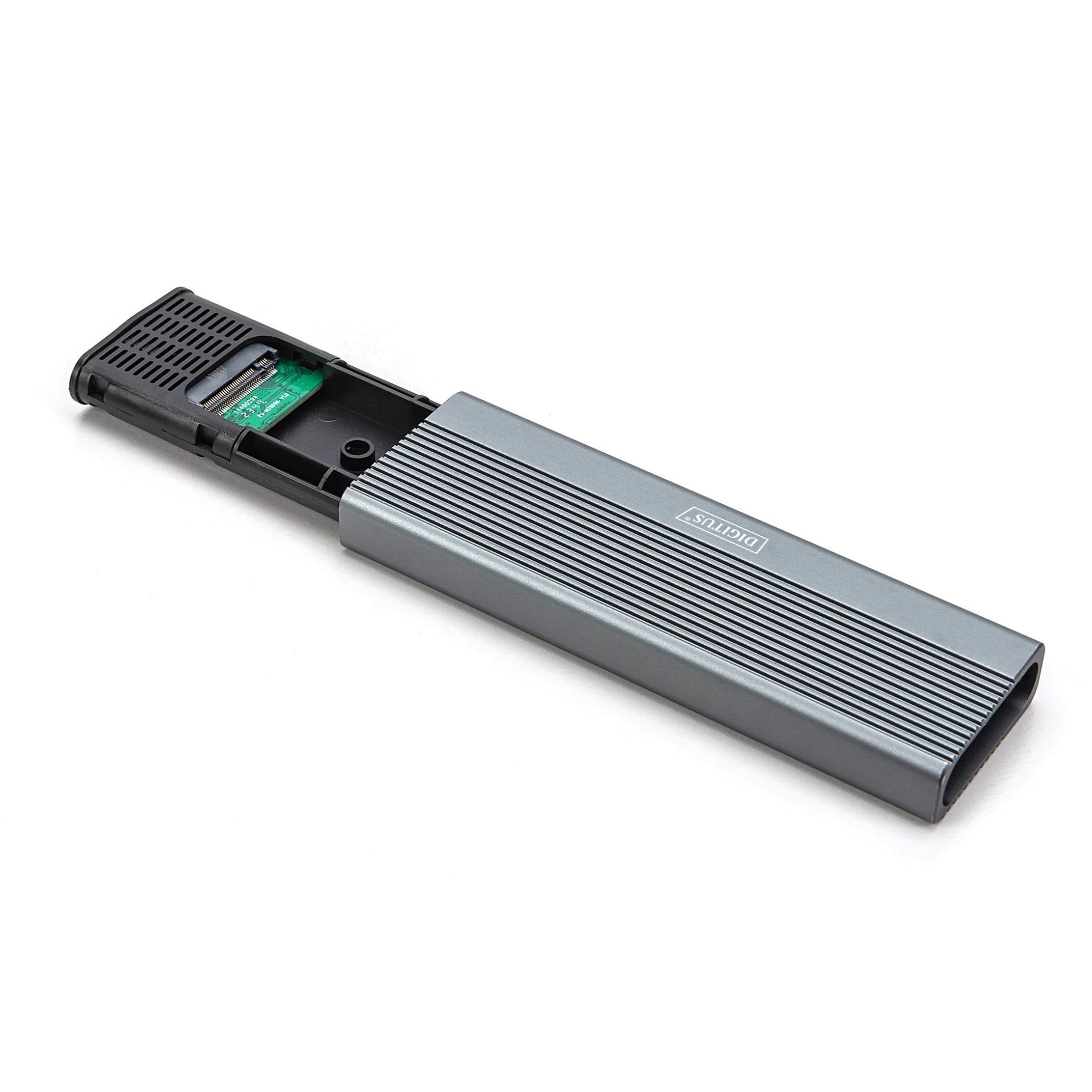Këllëf për Disqe DIGITUS USB 3.1 Gen2 Enclosure for M.2 SATAIII SSD – Aluminum - Figura 2